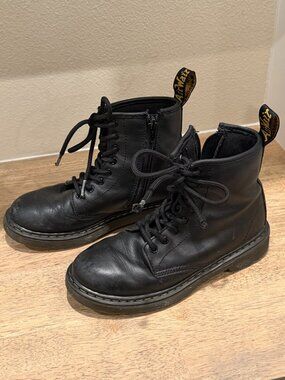 Dr. Martens Kids 1460 Softy T Black Leather Boots - Size 1 Little Kid